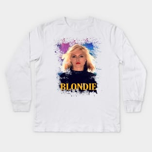 Blondie paint splash Kids Long Sleeve T-Shirt